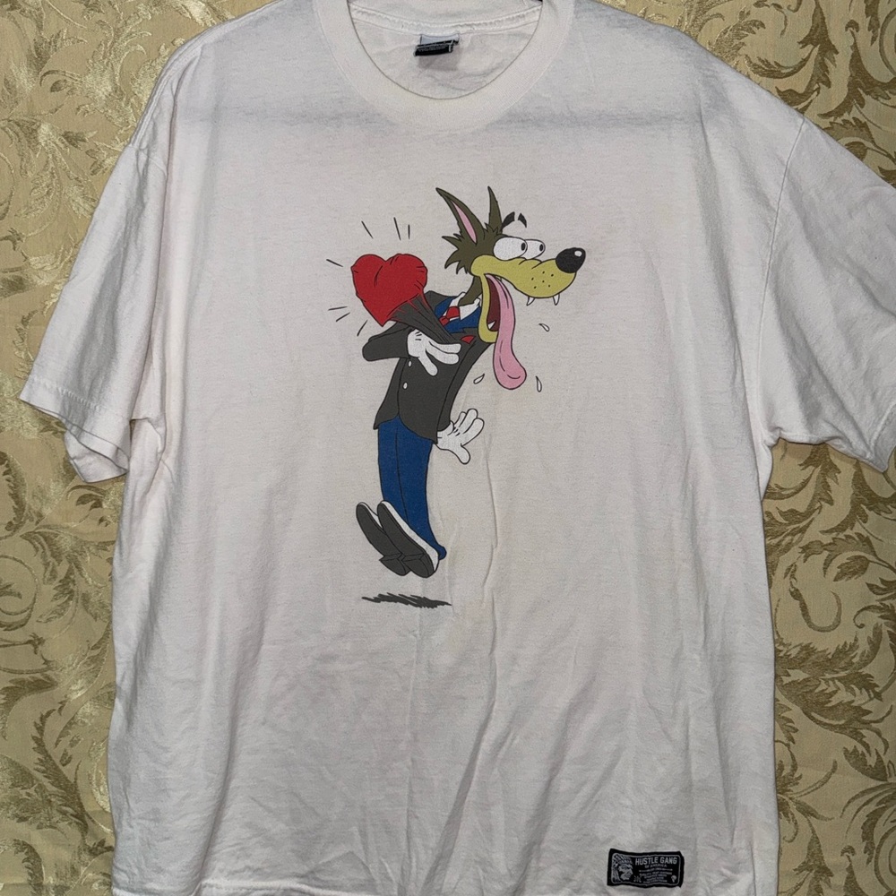 Hustle Gang White Short Sleeve Tee with Playful Graphic